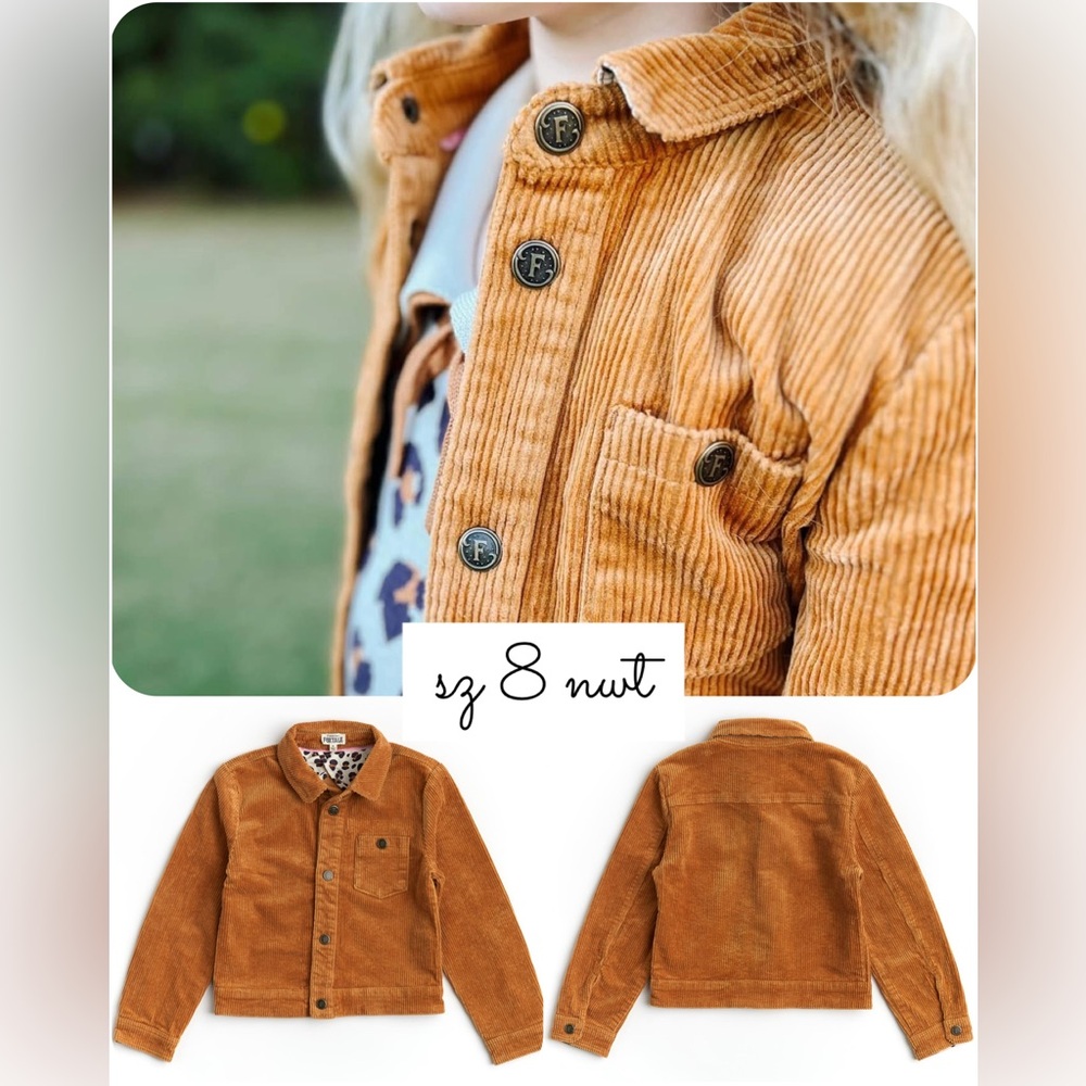 Sz 8 Finding Foxtale Brown Sugar Corduroy Scout Jacket NWT Wildflowers Tan